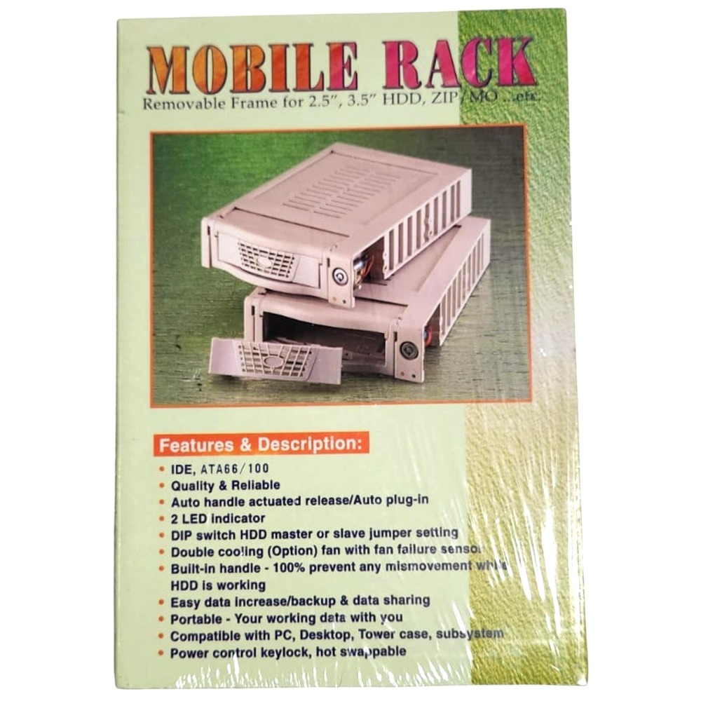 Mobile Rack Removable Frame 2.5" 3.5" HDD IDE ATA66/100 ZIP MO New Sealed